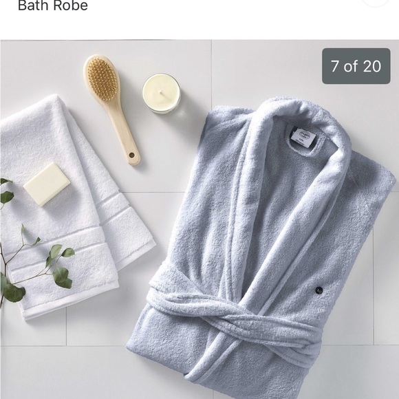 Terry Robe - Soft blue - Picture 9 of 11